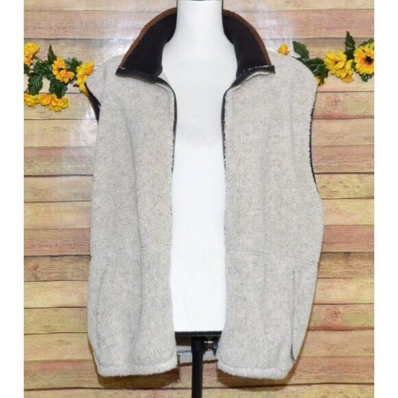 Timberline Colorado Ladies Unisex Neutral Cream Fleece Zip Vest Jacket Size XL - Picture 1 of 13
